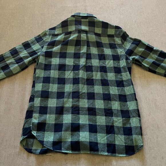 Denim & Flower Ricky Singh Plaid Shirt Men Medium Green Long Sleeve Button Down - Picture 3 of 7